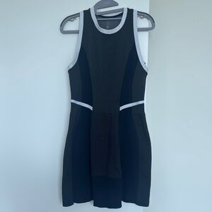 Sweaty Betty Black and White Halter Sheath Mini Dress